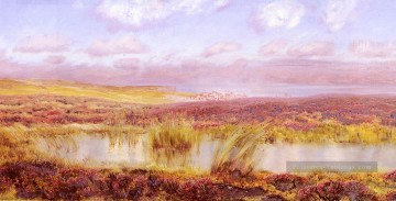 Une vue de Whitby du paysage des Landes Brett John Peinture à l'huile